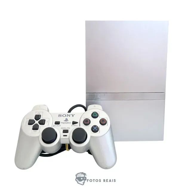 CONSOLE PLAYSTATION 2 SLIM PRATA SATIM SILVER (JPN) NA CAIXA