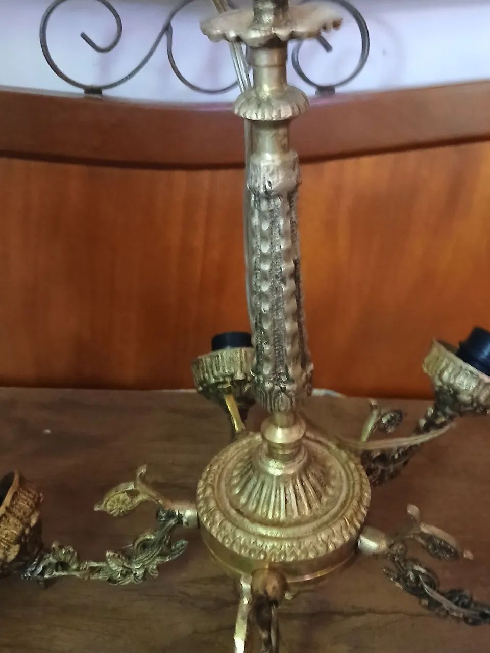Lustres 5 braços bronze antigo  !! - Foto 2