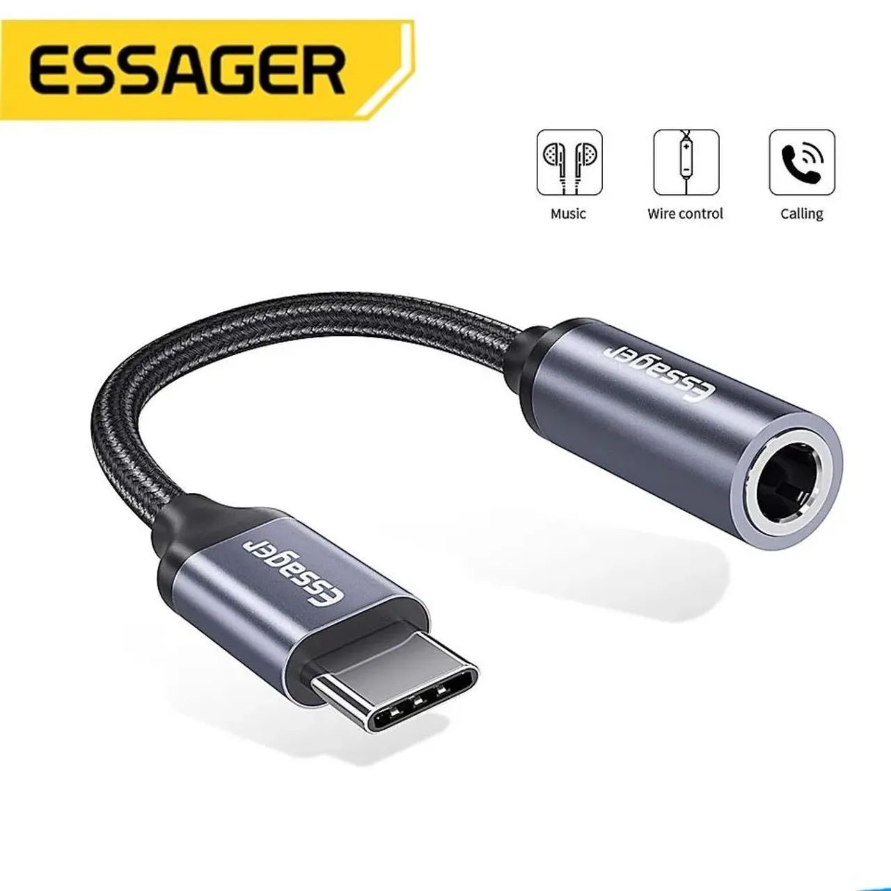 Adapitador Tipo C para p2 3.5mm original com chip DAC  - Foto 5
