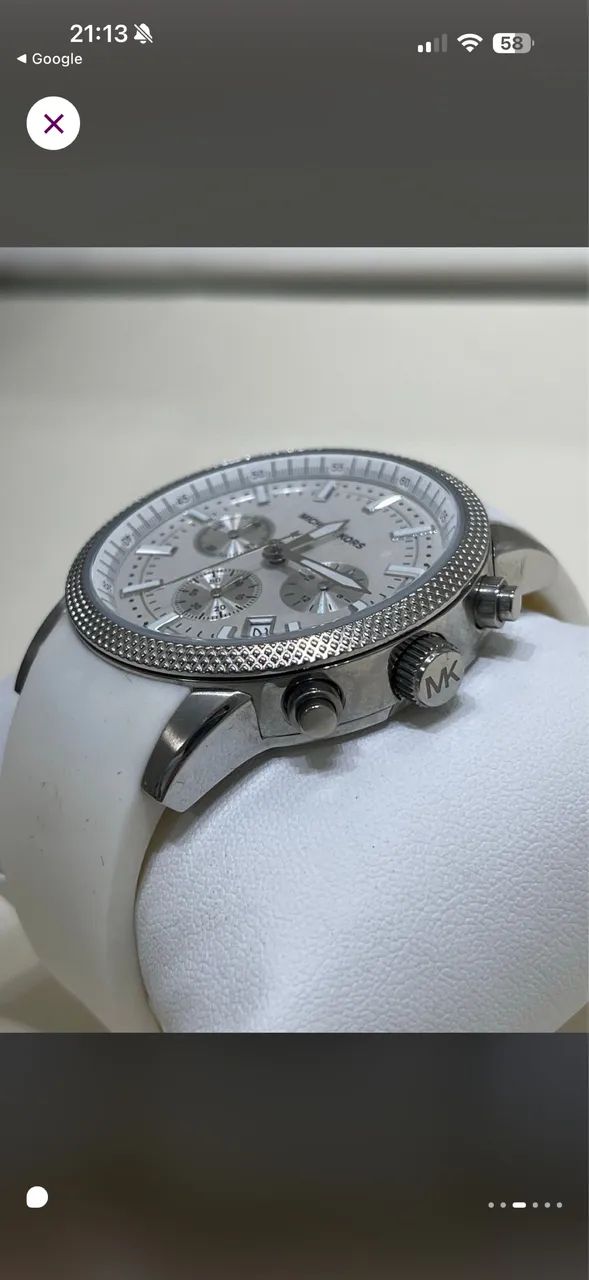 Relógio Michael Kors MK8284 Branco - Foto 4