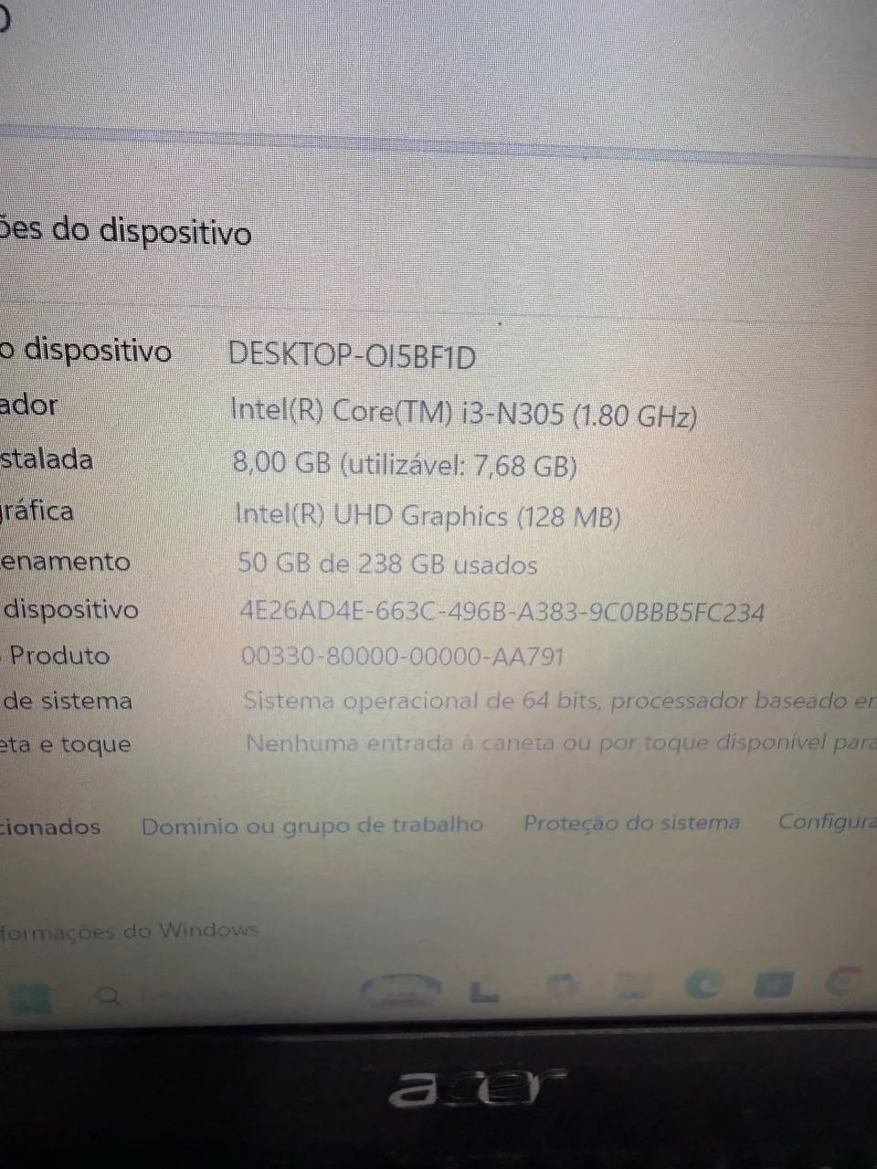 Vendo notebook Acer Core i3 de 12a geração 256gb  - Foto 5