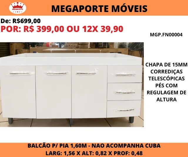 Balcão de Pia 1,60 FN