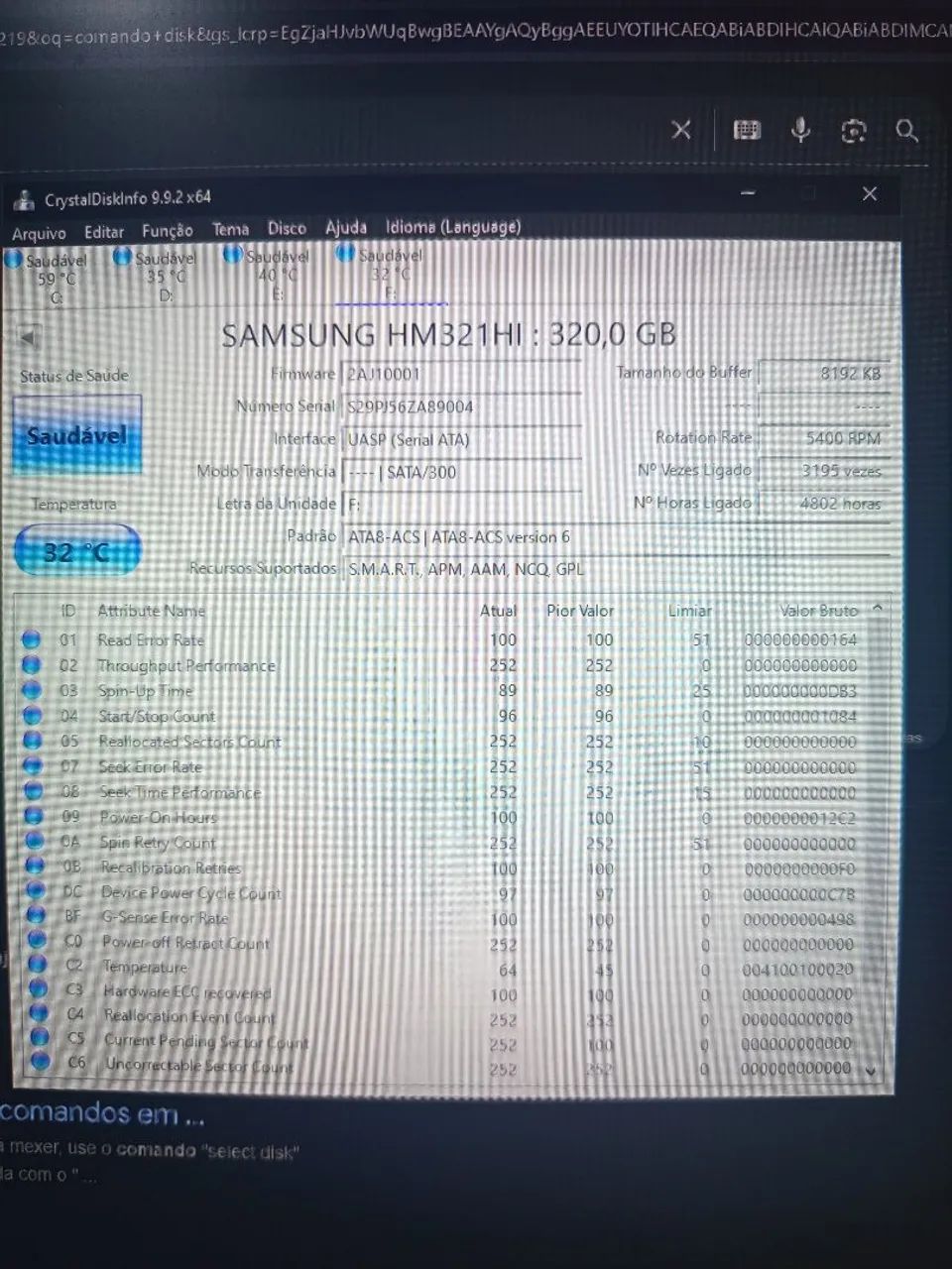 Hd notebook Sansung - 250 gb - Foto 2