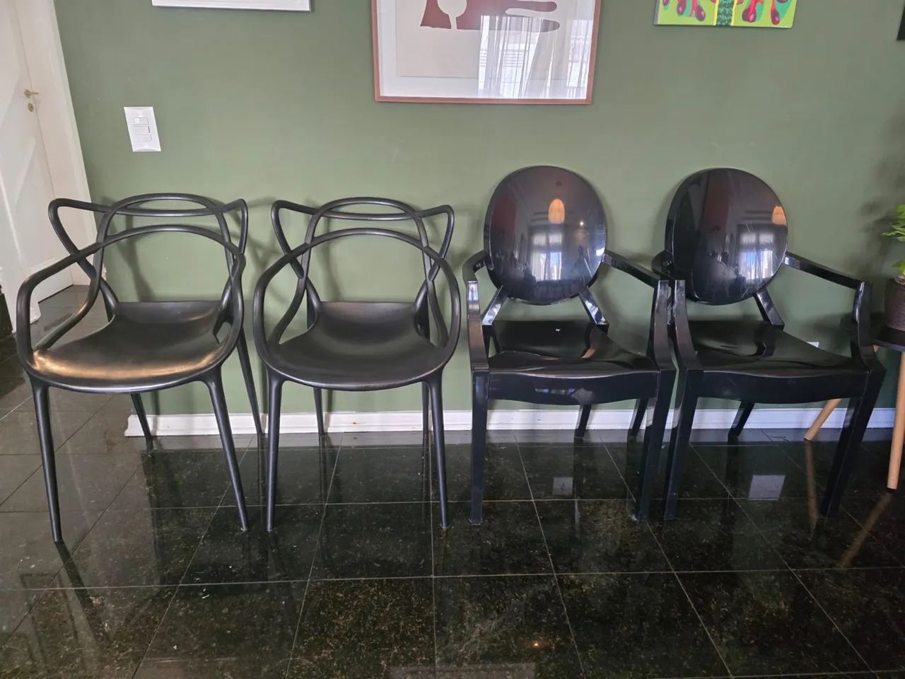 Mesa de jantar + 4 cadeiras de design  - Foto 3