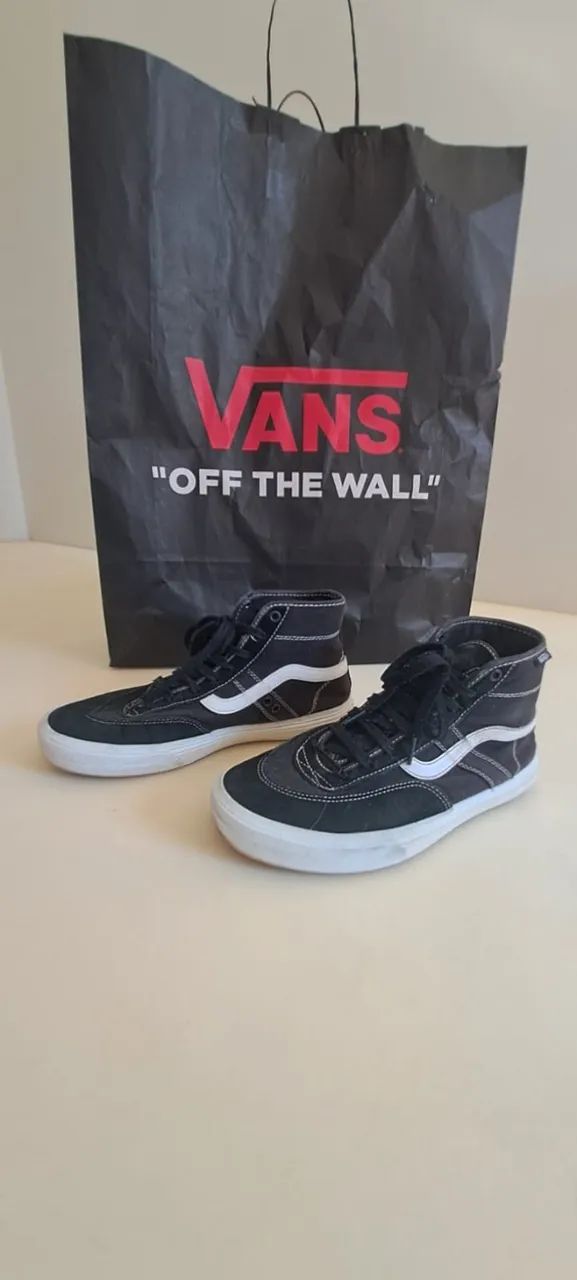 Tênis Vans Gilbert Crockett High Black White - Foto 4