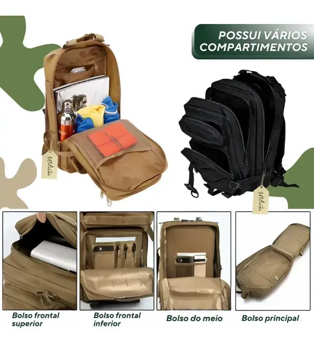 Mochila Tatica Militar Reforçada Viagem 30l - Foto 3