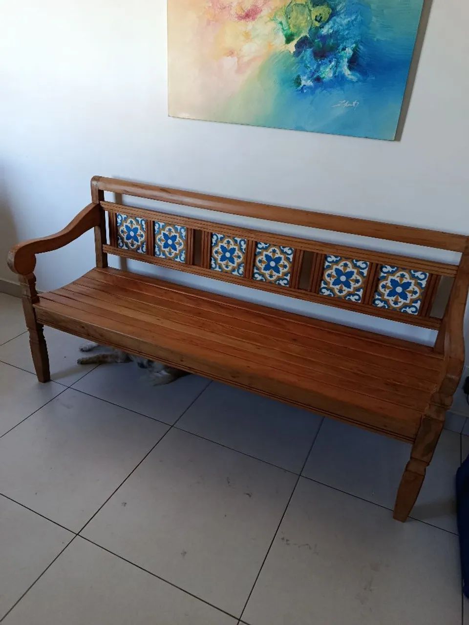 Banco 3 lugares em peroba rosa  - Foto 3