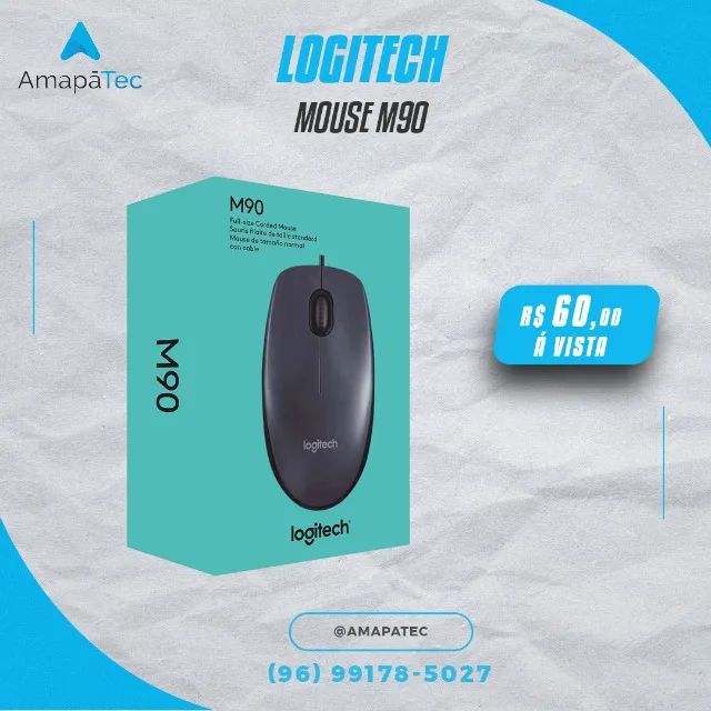 Mouse com fio USB Logitech M90