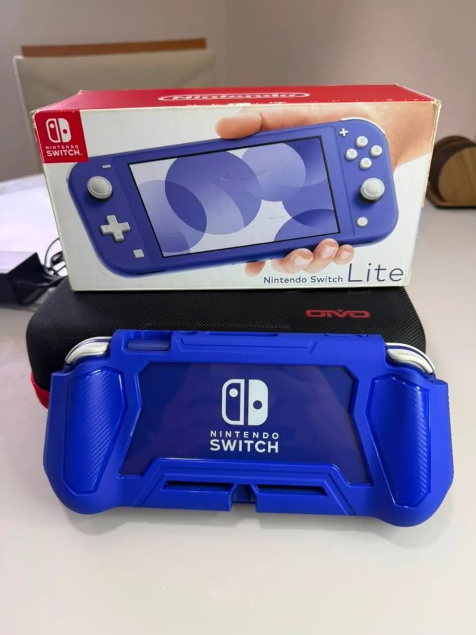 Nintendo Switch Lite Azul + 128GB - Foto 3