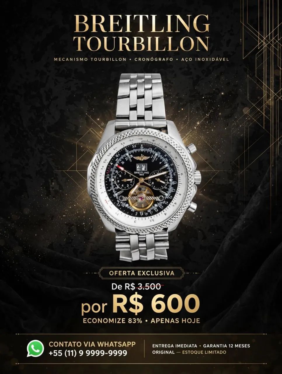 Relógio Breitling show de bola 
