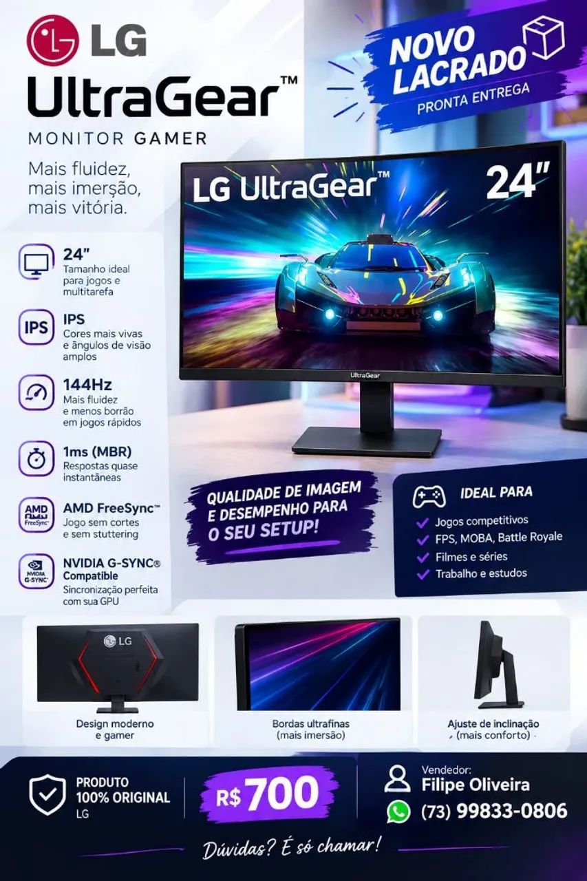 Monitor LG Ultragear 24"