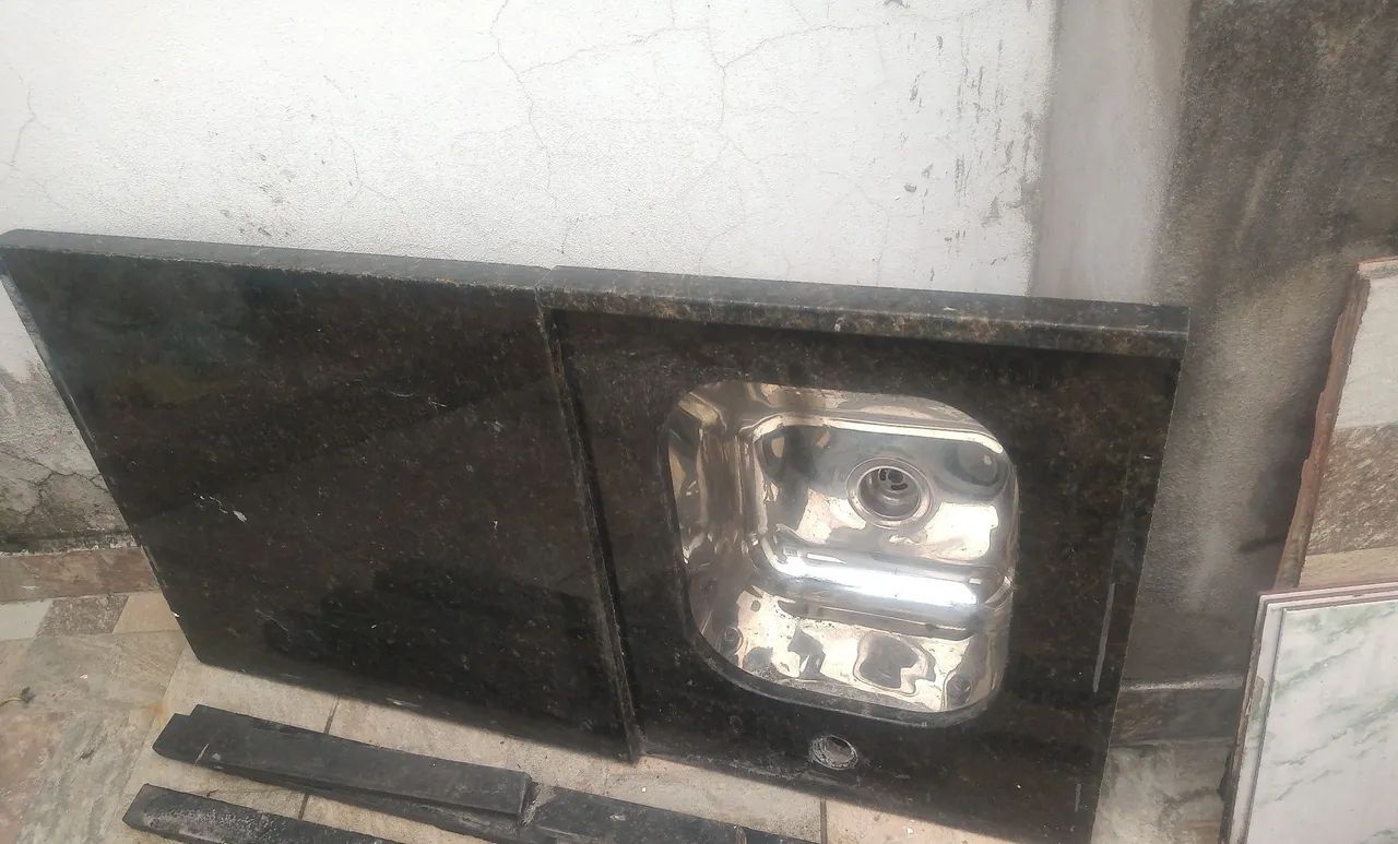 Tanque de inox pedra de granito 