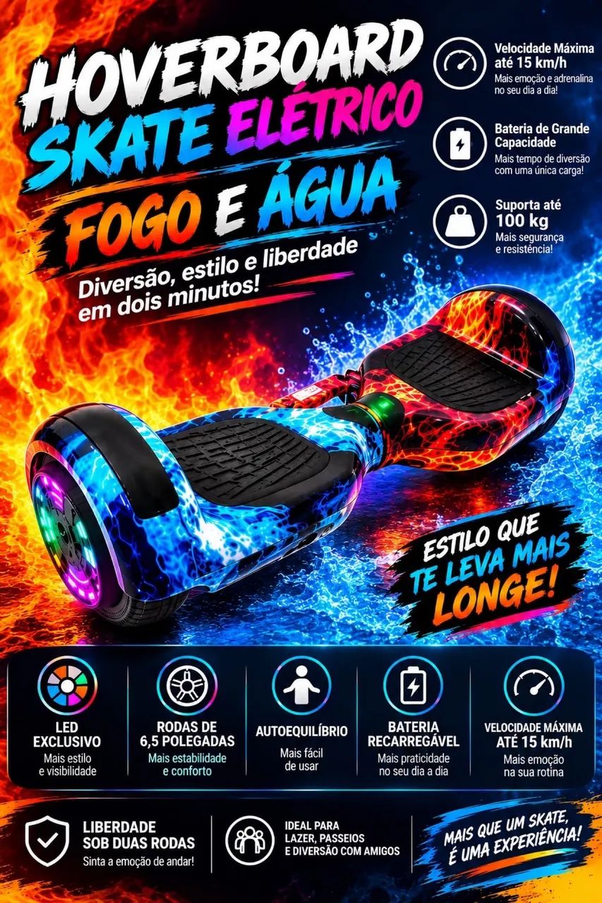HOVERBOARD LED ELÉTRICO 