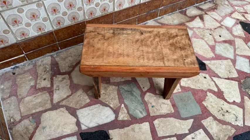 Banco de Madeira Maciça Rústico / Banqueta Baixa - Foto 2