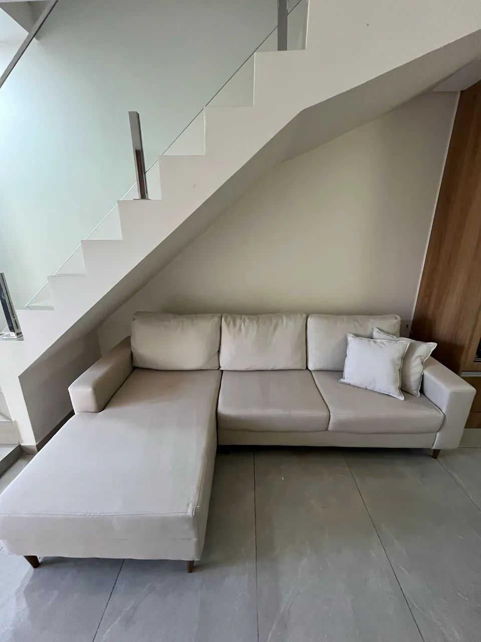 Sofá de linho, novinho e higienizado.  - Foto 4
