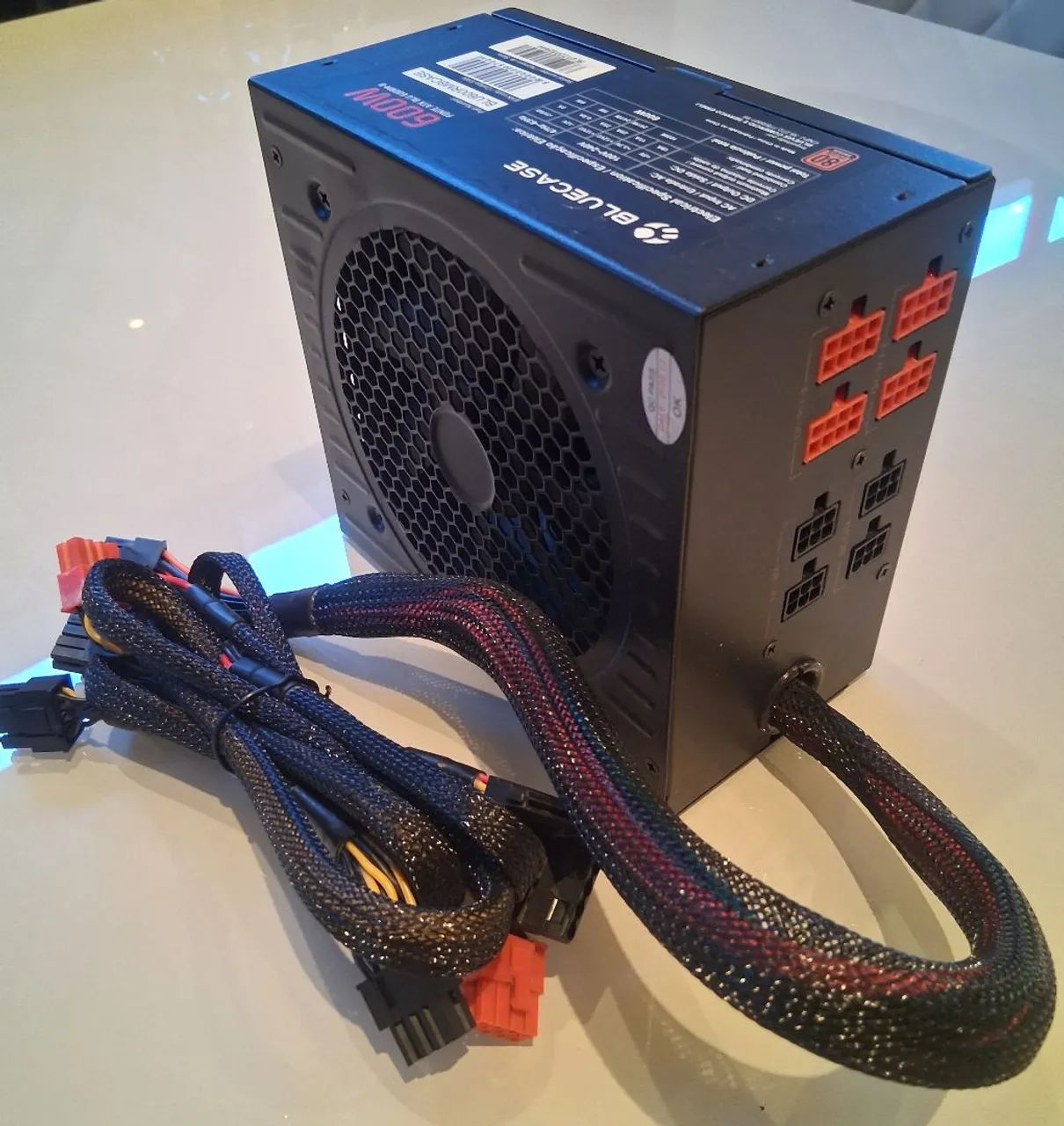 FONTE BLUE ASE 600W SEMI-MODULAR SEMINOVA - Foto 4
