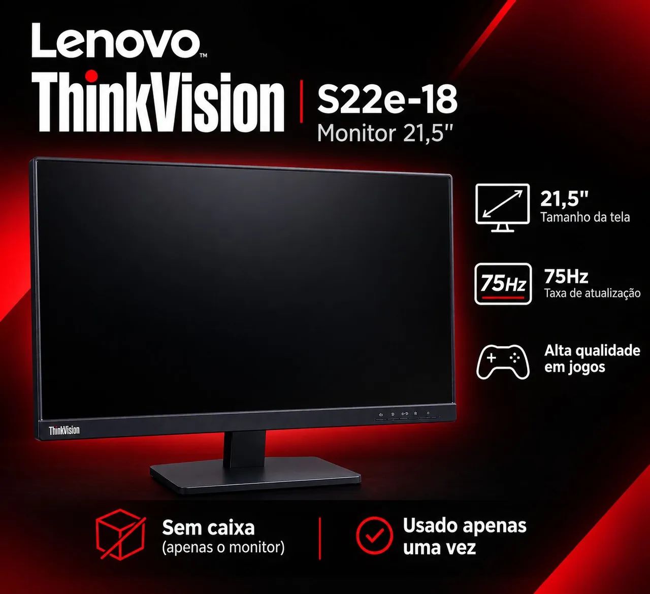 Monitor Lenovo Thinkvision S22e-18 21,5"