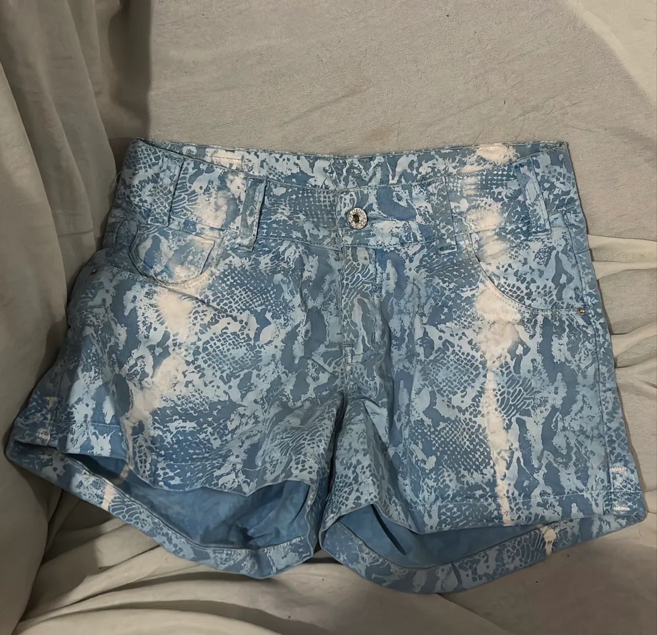 Short Azul Estampado 36