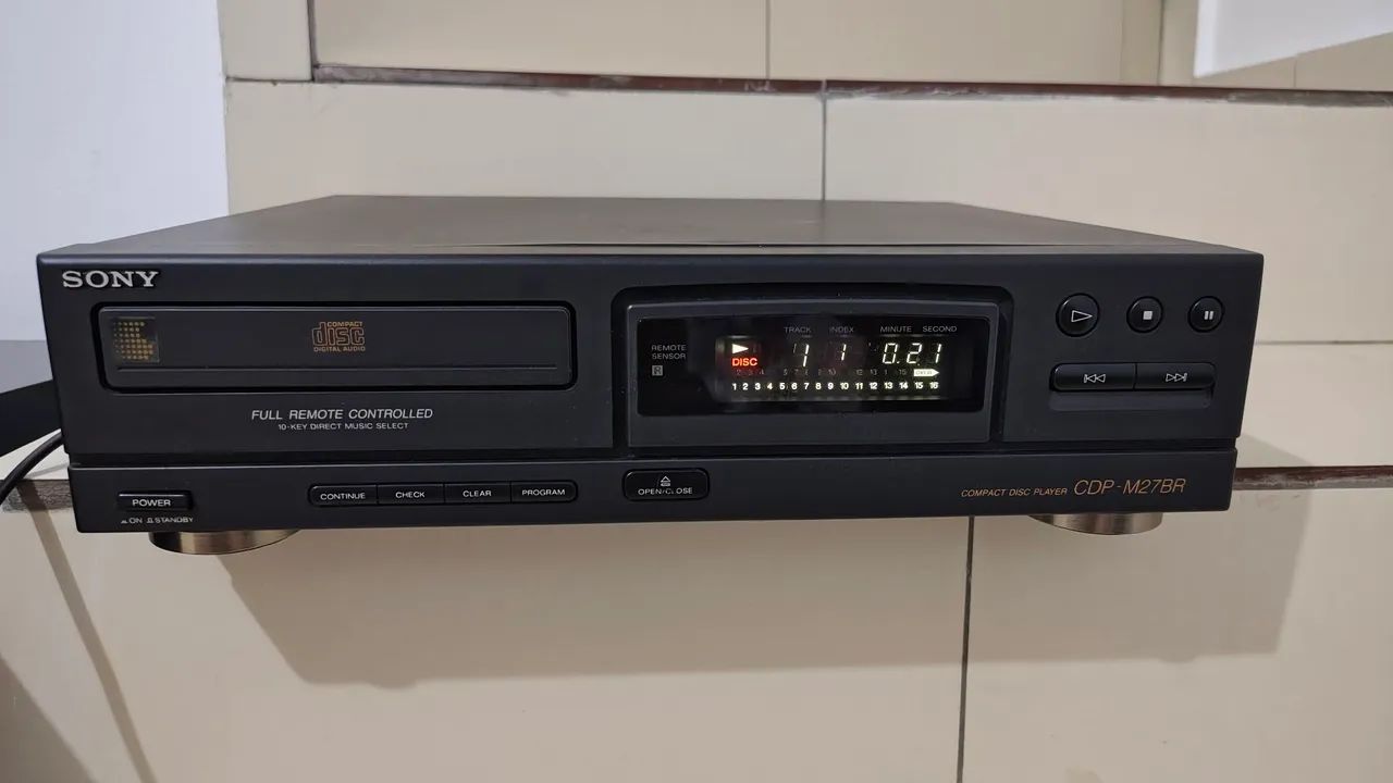 Cd Player 10 Cds Sony Cdp-c10 Japonês Raro Funcionando - Aparelhos