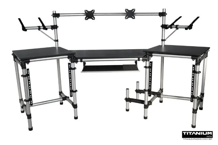 Rav Angular Rack Áudio/ Vídeo Angular Titanium + Brindes (Para Levar - Leia a descrição)