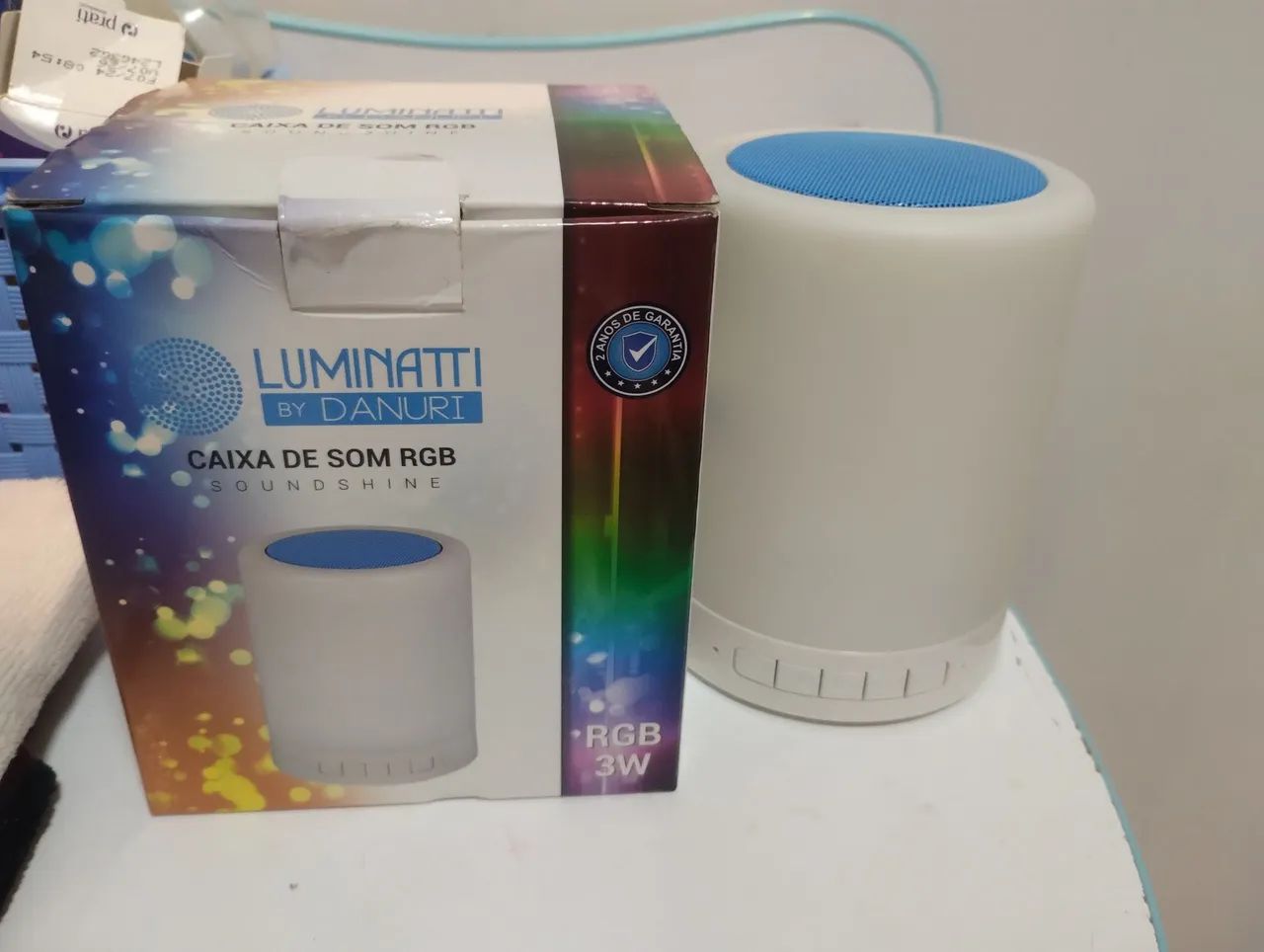 Luminária de Led caixa de Som Bluetooth - Foto 4