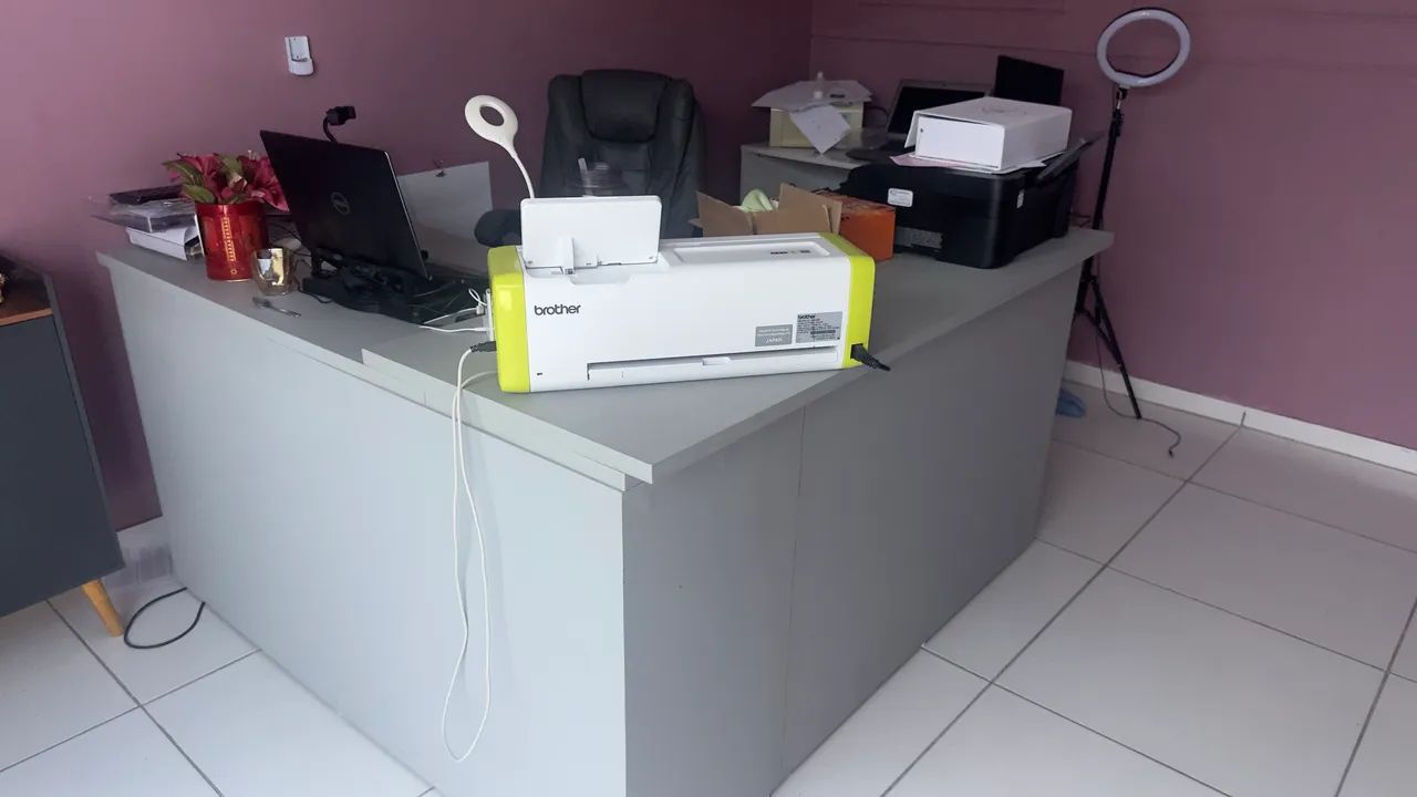 Mesa de trabalho recepção estudo home office  - Foto 2