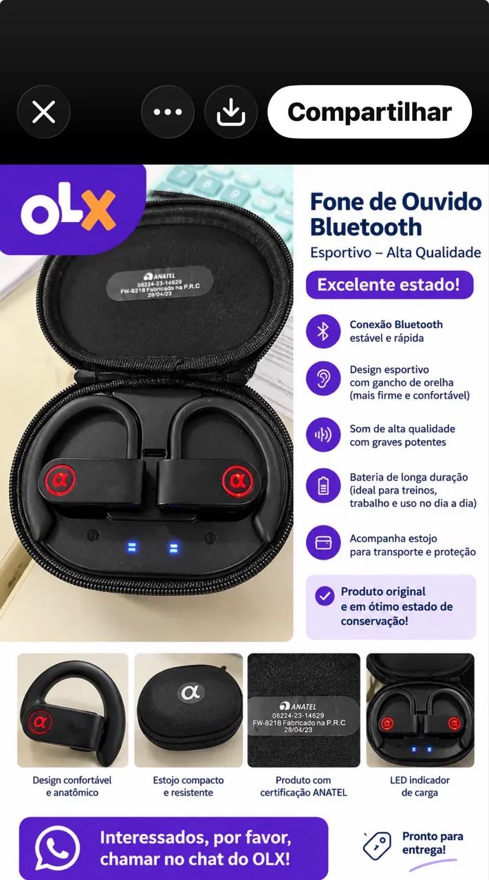 Fone de ouvido  - Foto 3