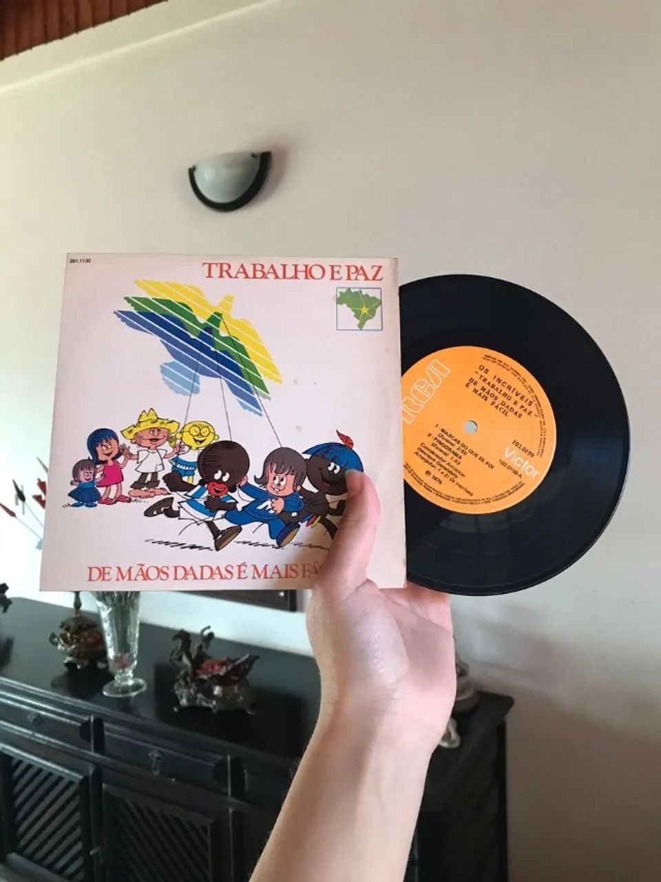 vinil compacto os incríveis trabalho e paz 1976