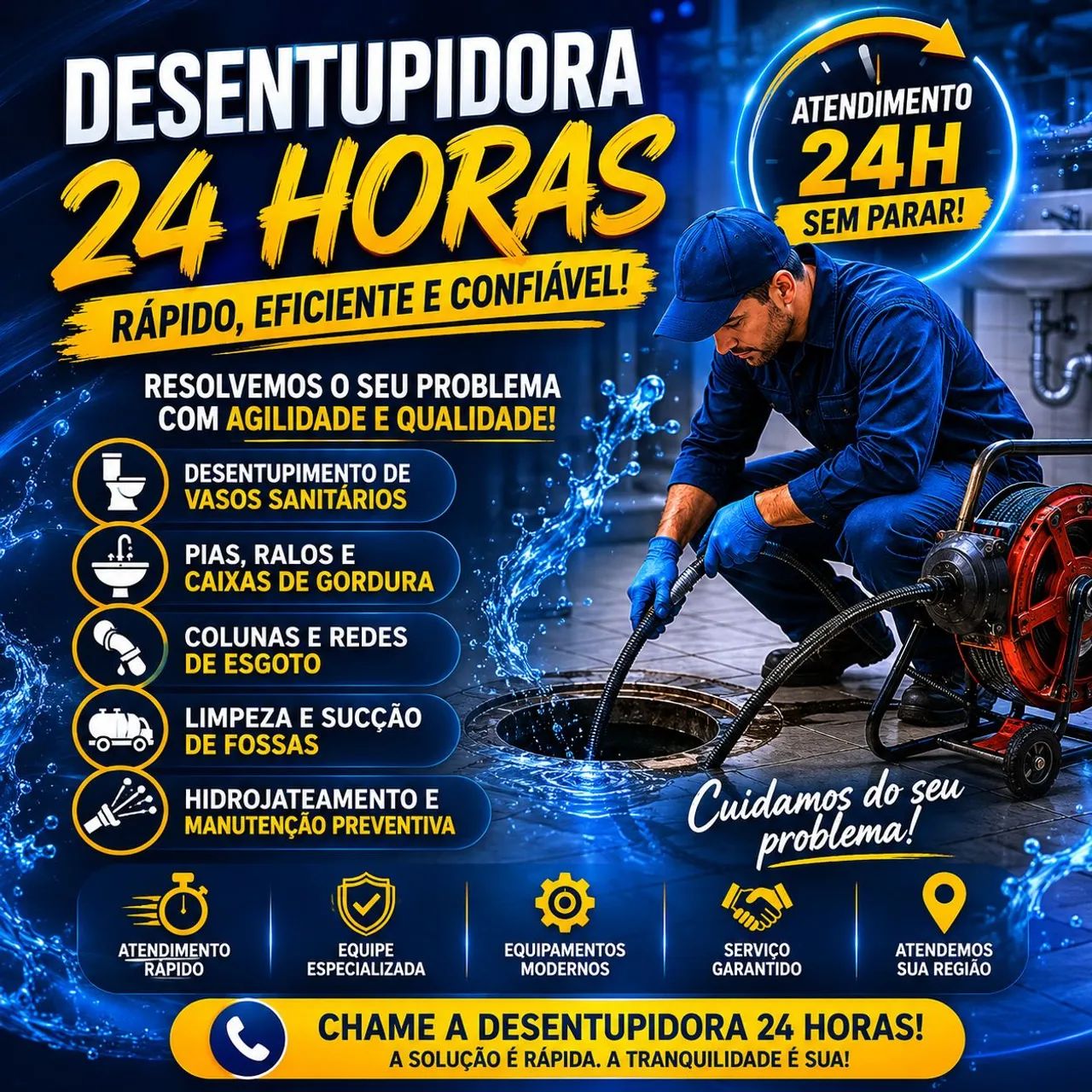 Desentupidora, vamos resolver seu problema!!!