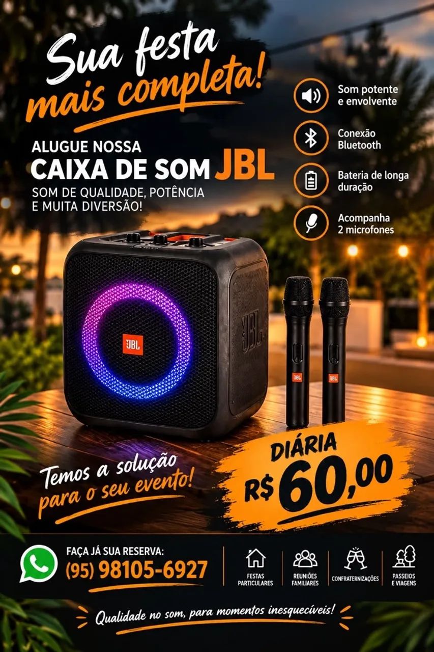 ALGUEL DE CAIXA DE SOM