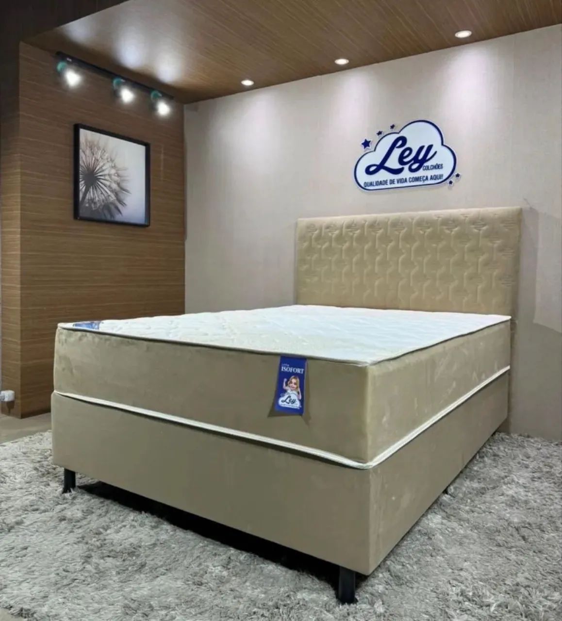 Cama box Solteiro molas ensacadas Ouro luxo Base+Colchao em mega Promoção  - Foto 2