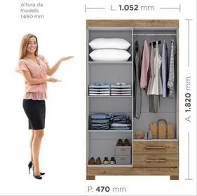 Guarda Roupa 4 Portas 2 Gavetas - Oferta! - Foto 4