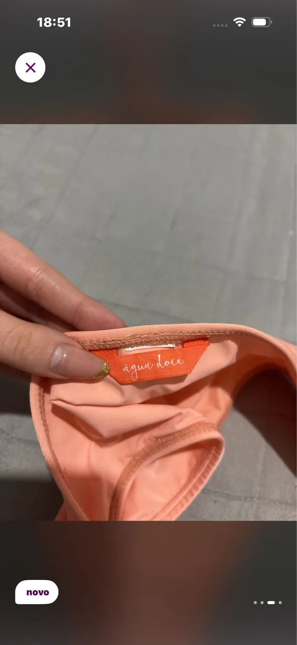 Biquíni cortininha laranja água doce  - Foto 3