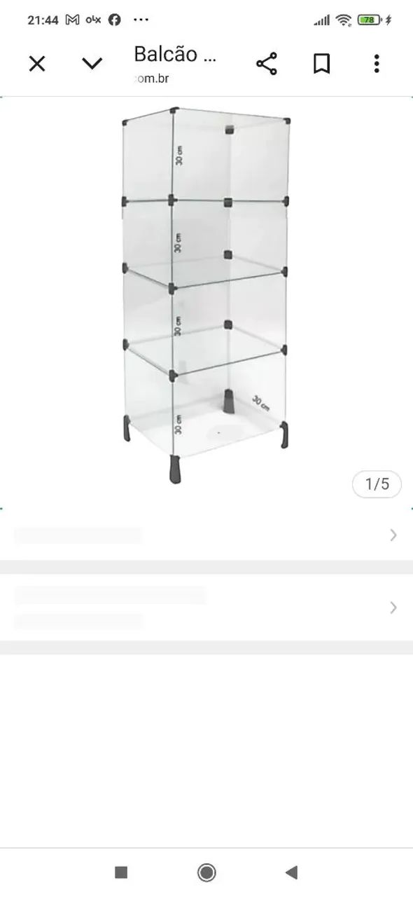 Expositor de vidro 