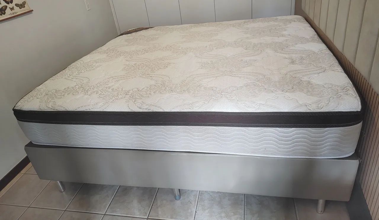 Cama King Size Ortobom  (Colchão + Box) - Foto 4