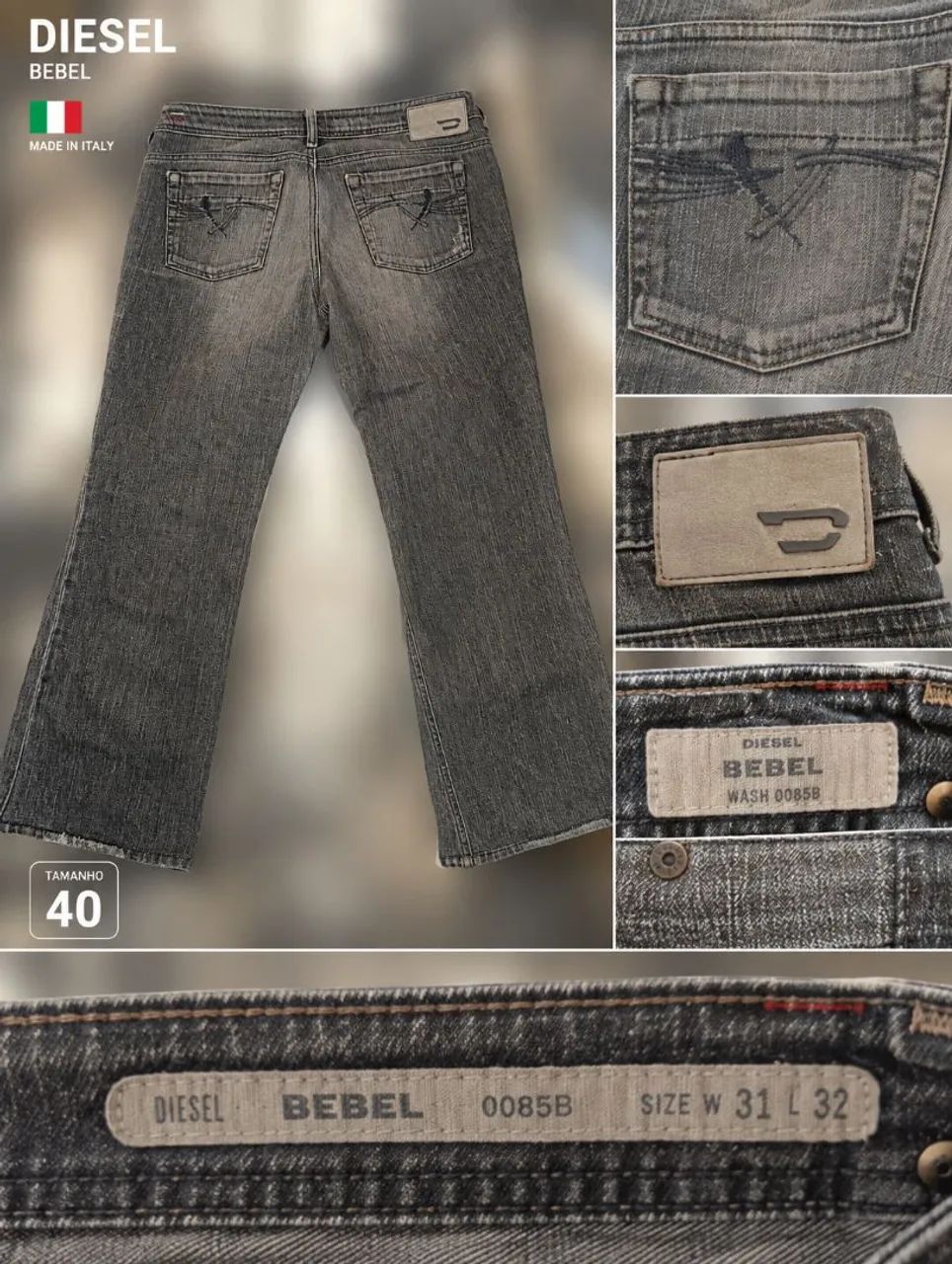 Calça DIESEL Bootcut importada da Itália  - Foto 3