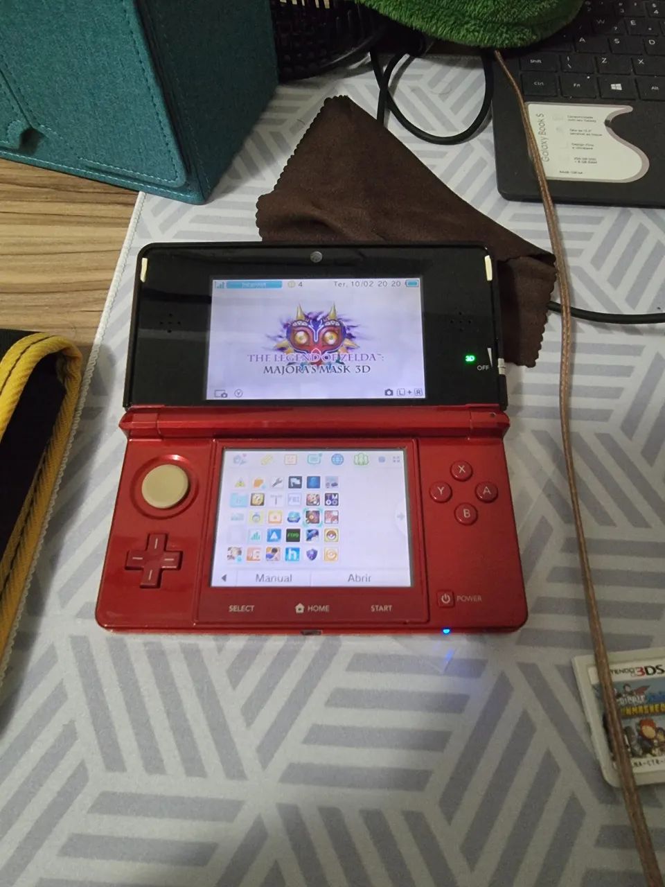 3ds desbloqueado com case e jogos  - Foto 2