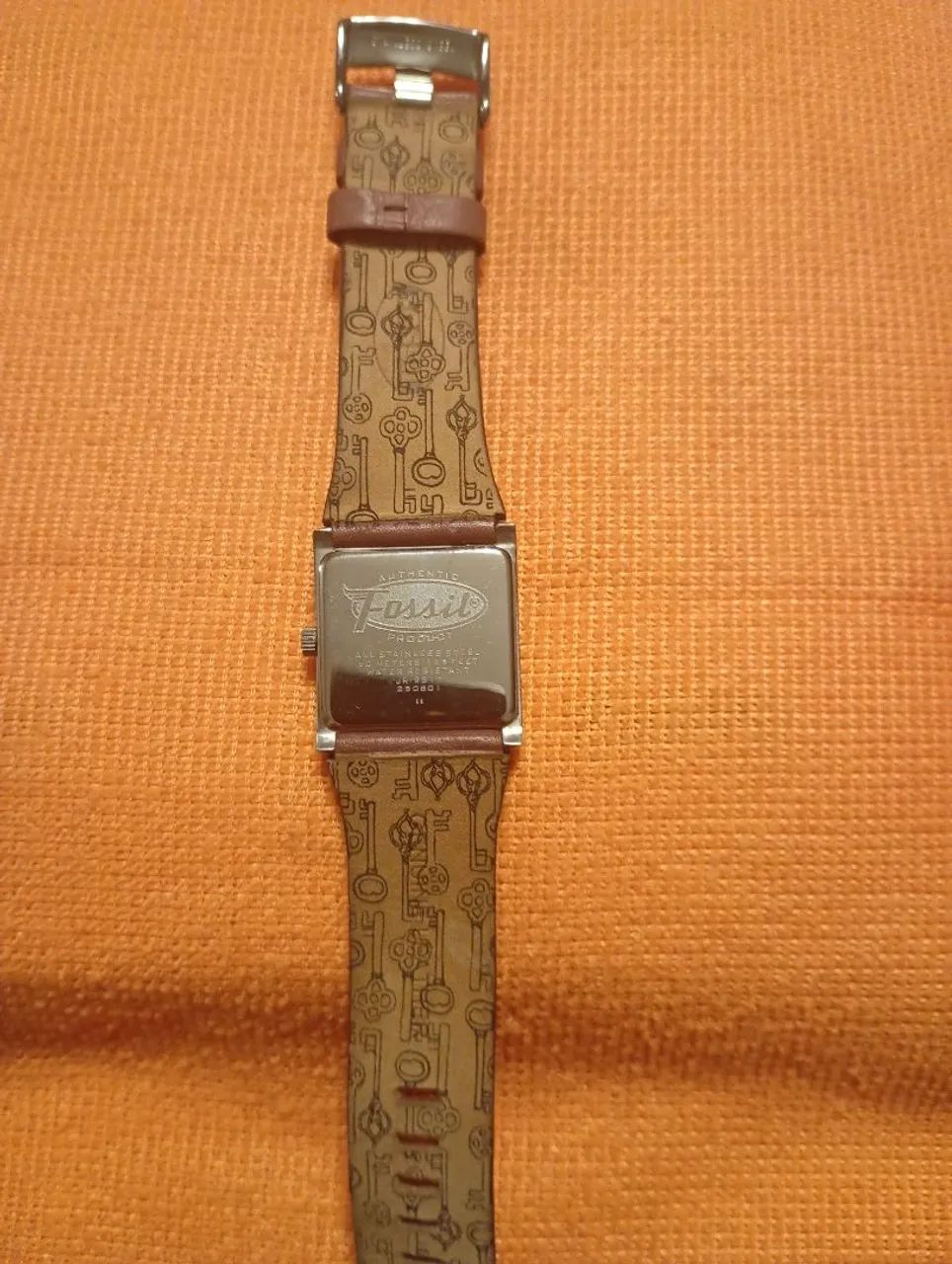 Relógio Fossil authentic Jr9517 pulseira em couro marrom original. - Foto 4