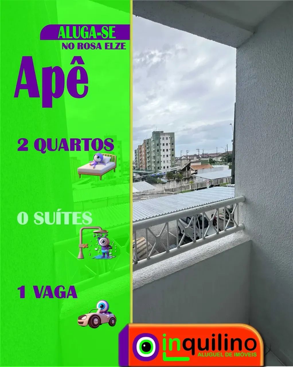 Apartamento para aluguel no Doce Vida Acqua