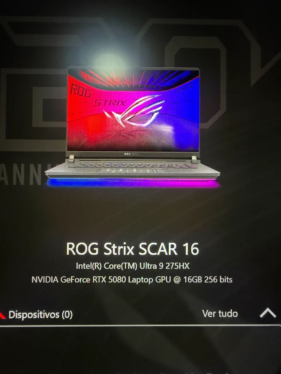 Rog strix Scar G16 5080  - Foto 2