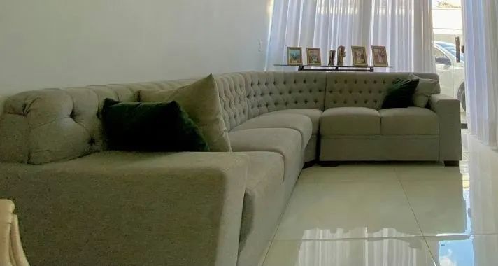 Sofá em L cinza - Foto 2