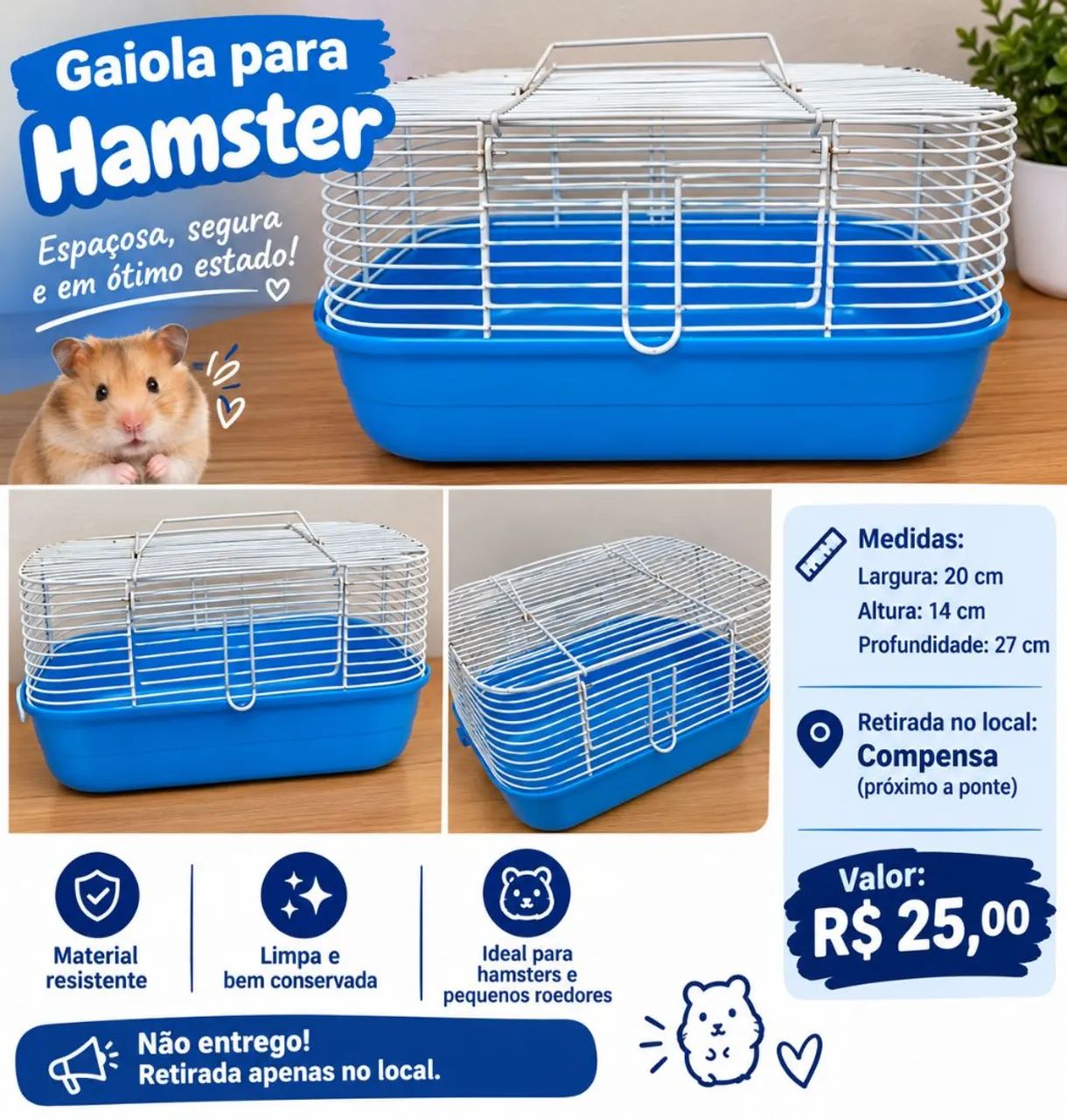 Gaiola para Hamster