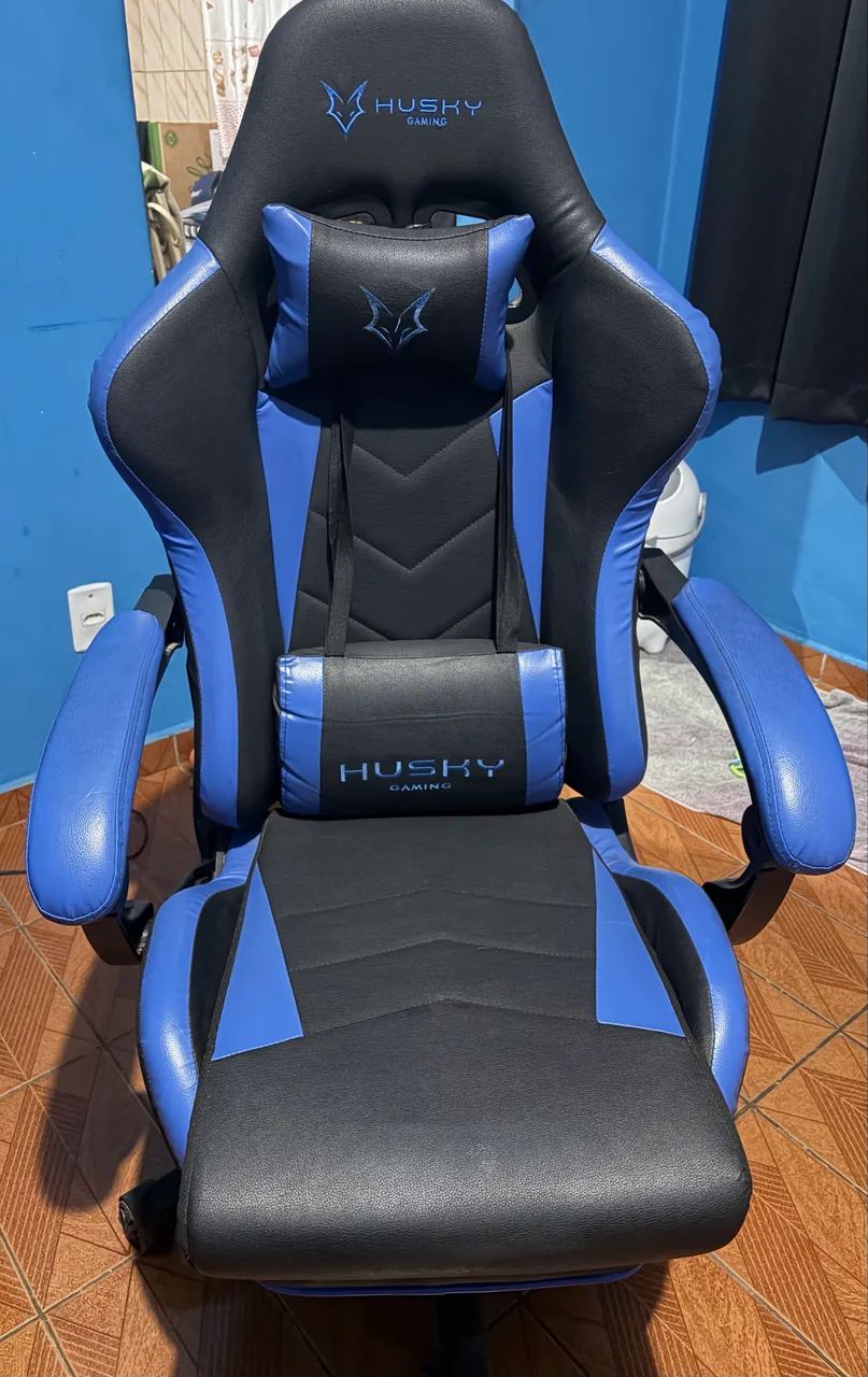 Cadeira Gamer Husky Tempest 500 - Preta e Azul
