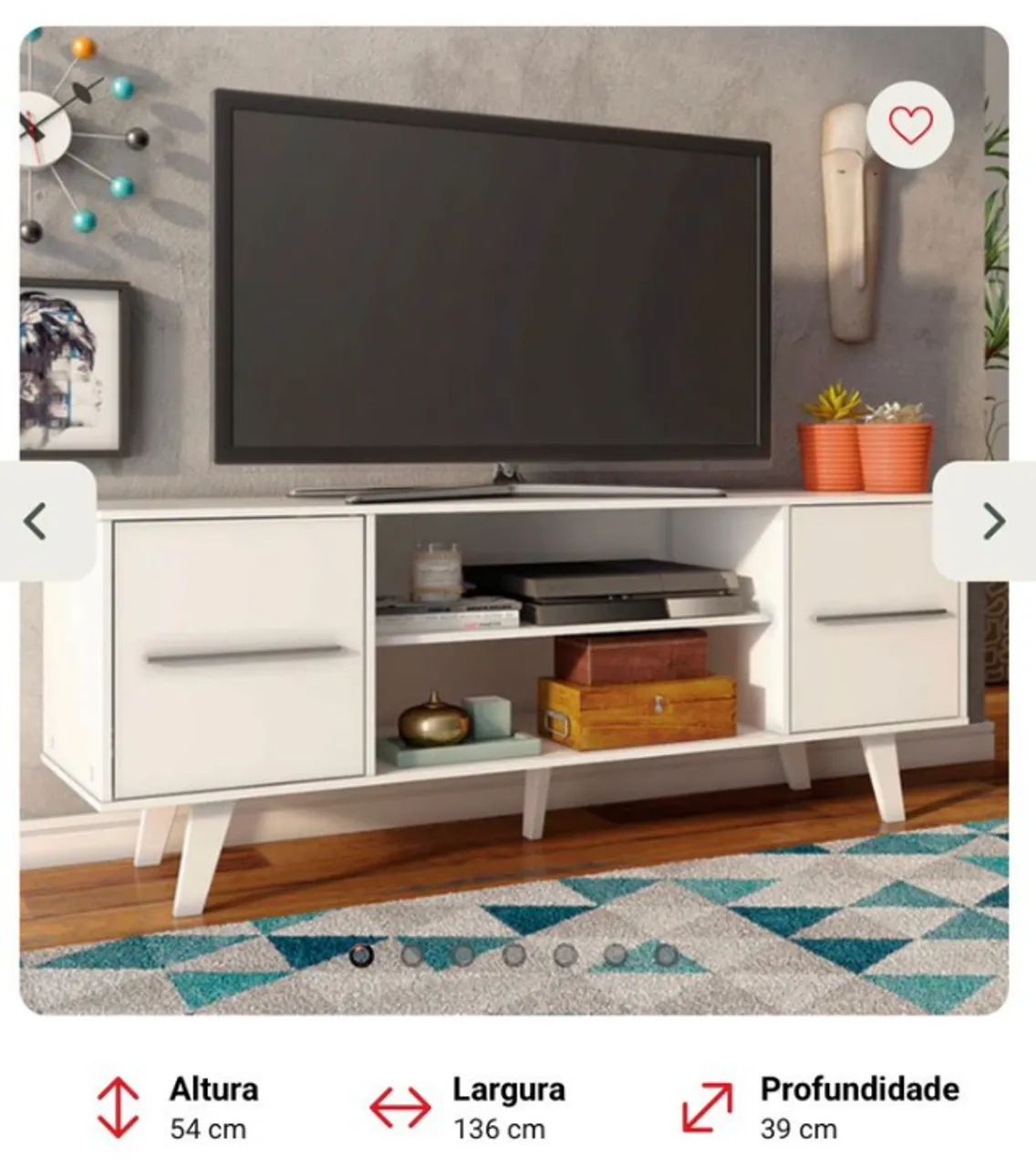 Rack para TV Madesa Branco
