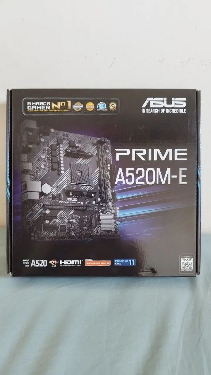 Placa mãe Asus Prime A520M-E sem uso