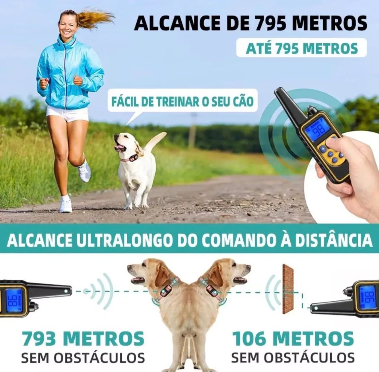 Coleira de treinamento para cães com controle remoto (usada) - Foto 3