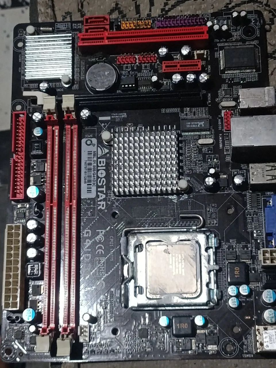 Kit Placa Mãe Biostar LGA 775 com processador  - Foto 2