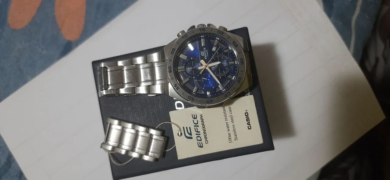 Vendo lindo relógio original edifice casio cronógrafo   - Foto 5