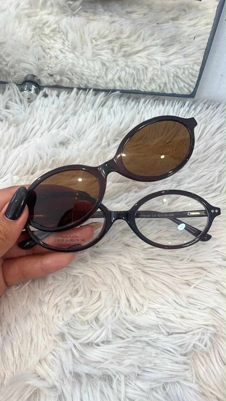 Óculos estilo miu miu 2 em 1 