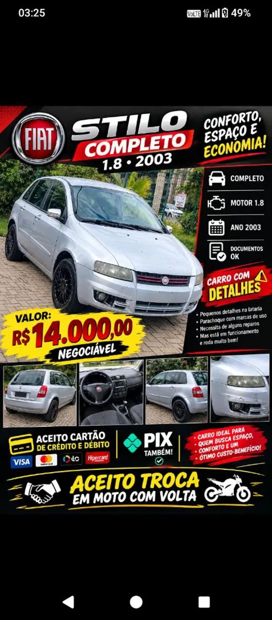 Fiat Stilo STILO 1.8/ 1.8 CONNECT 8V 103CV 5P 2003